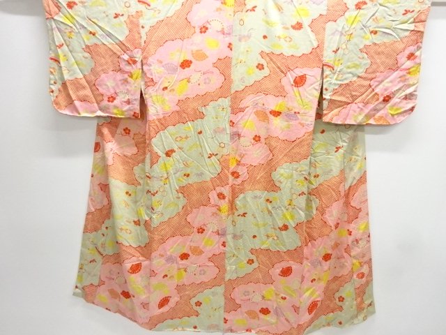 Japanese Kimono / Chirimen Kinsha Combined weave
